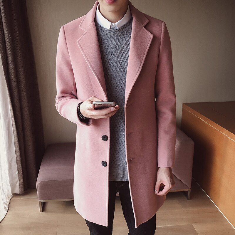 Classic Trench Slim Fit Men Coat