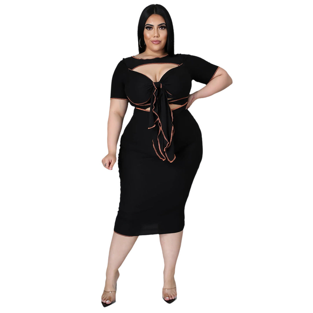 Reverse Side Hollow Out Cutout out Strap Dress