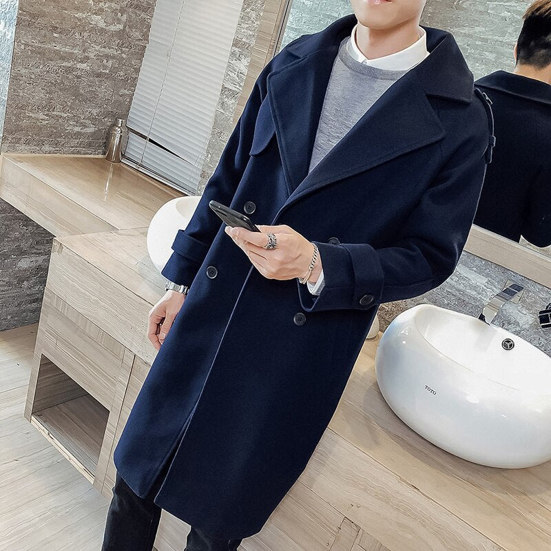 Classic Trench Slim Fit Men Coat