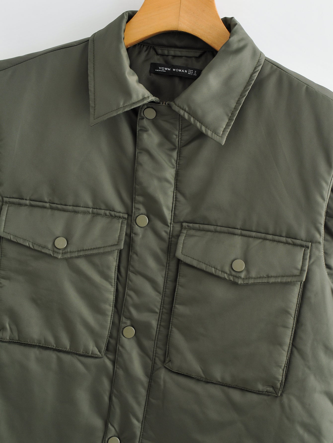 Spring Summer Cotton Padded Jacket Work Vest Army Green Cardigan