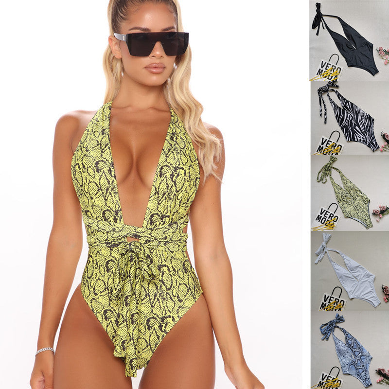 One-piece Swimsuit Sexy Print Swimsuit