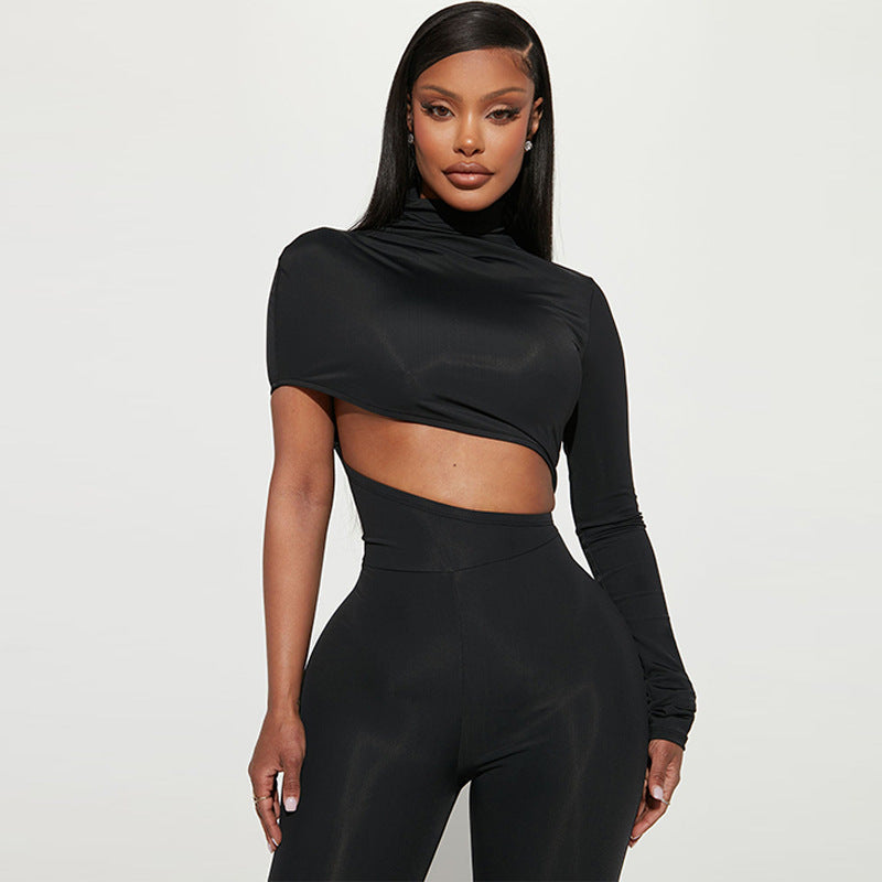 Sexy High Elastic One Shoulder Jumpsuit