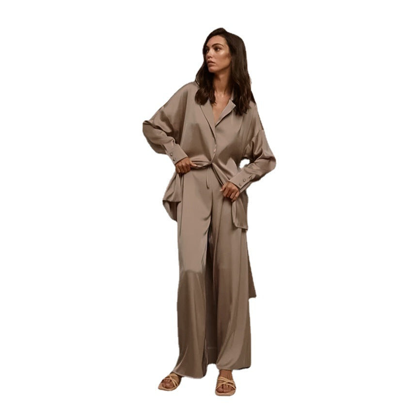 Artificial Silk Simple French Pajamas