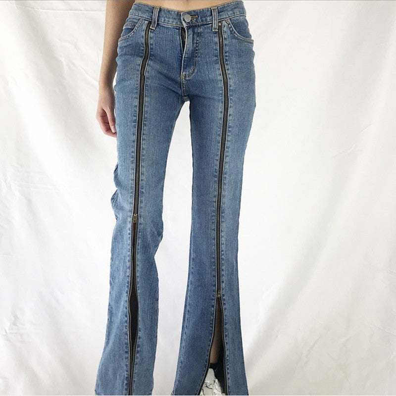 Takeaway Zip Wide Leg Jeans