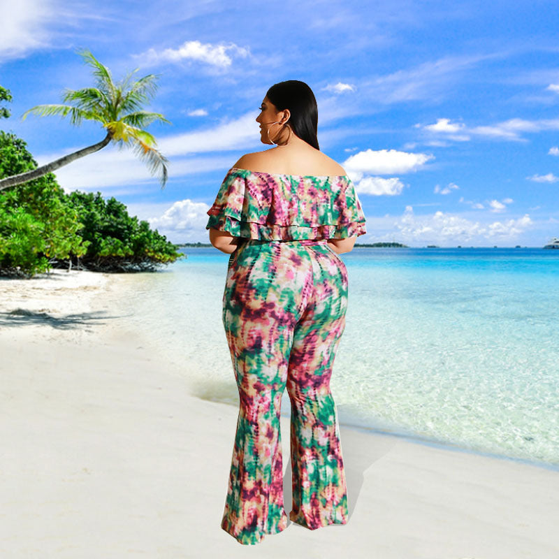 Plus Size Women Clothing Summer New Printing Suit