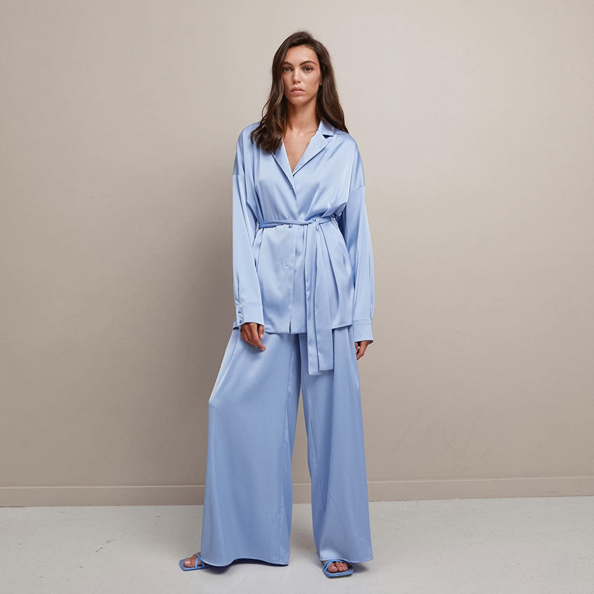 Artificial Silk Simple French Pajamas