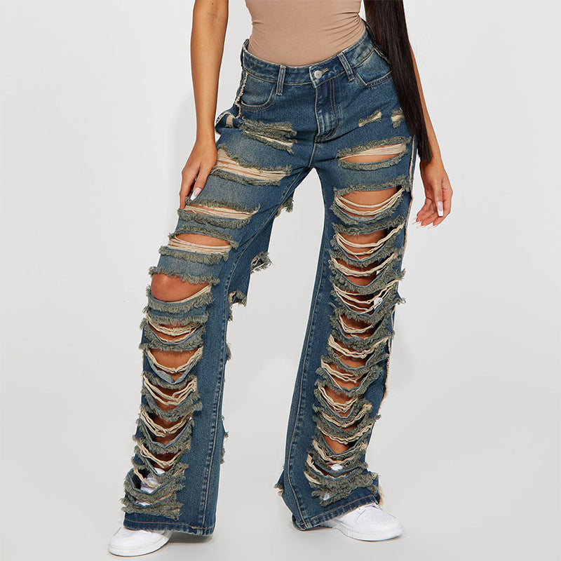 Ripped Street Hipster Jeans