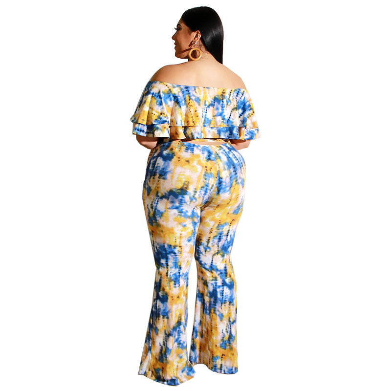 Plus Size Women Clothing Summer New Printing Suit