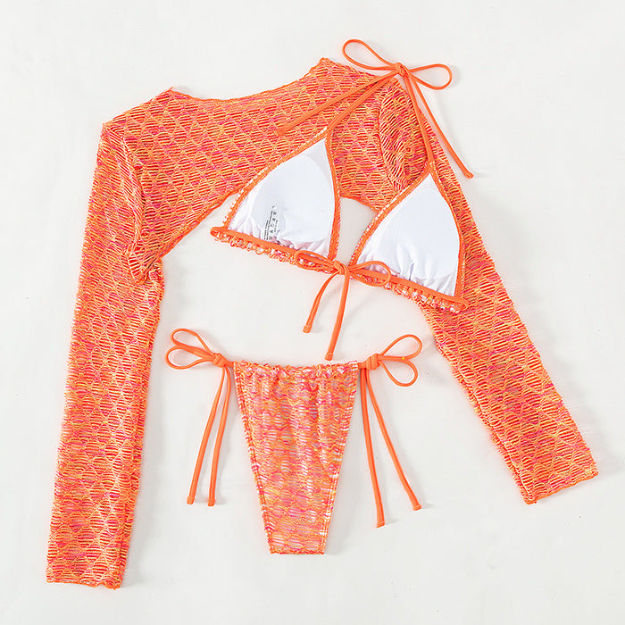 Mesh Three Piece Set Swimsuit