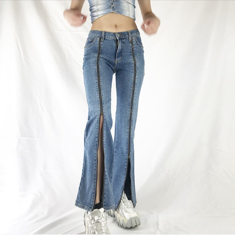 Takeaway Zip Wide Leg Jeans