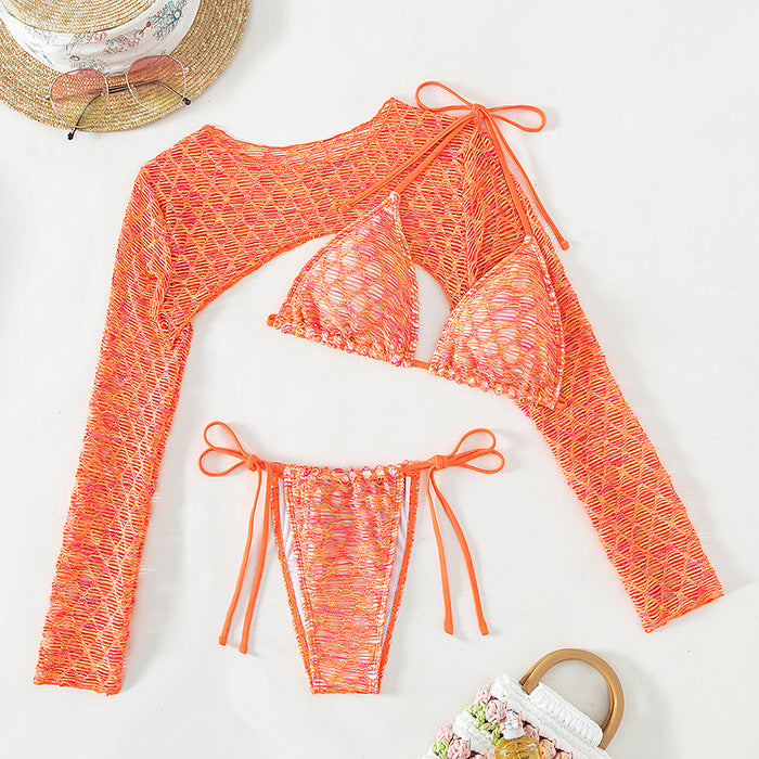 Mesh Three Piece Set Swimsuit