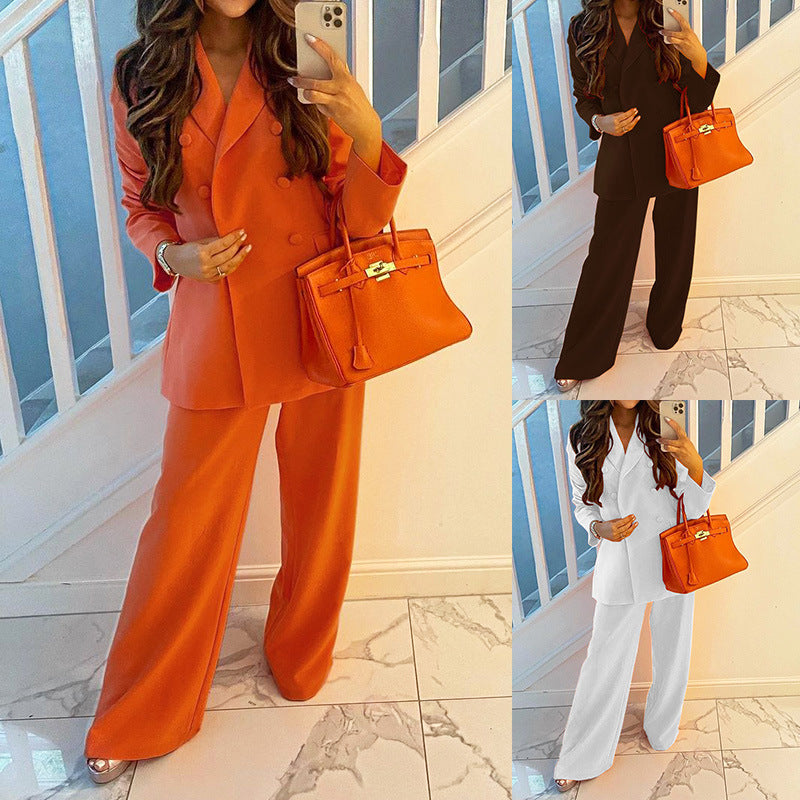 Suri Double Breast Wide Leg Suit