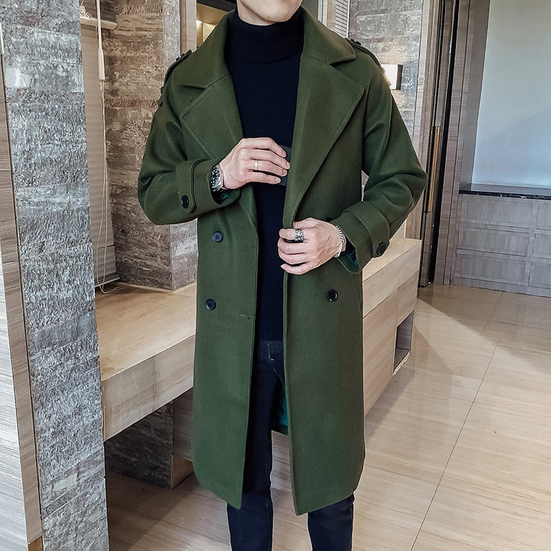 Classic Trench Slim Fit Men Coat