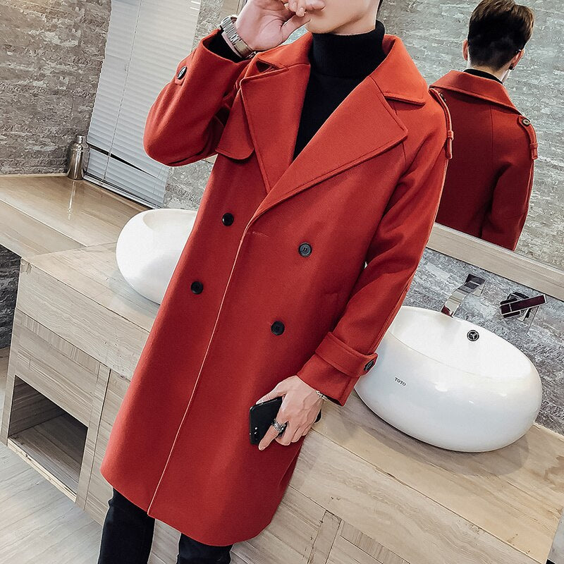 Classic Trench Slim Fit Men Coat